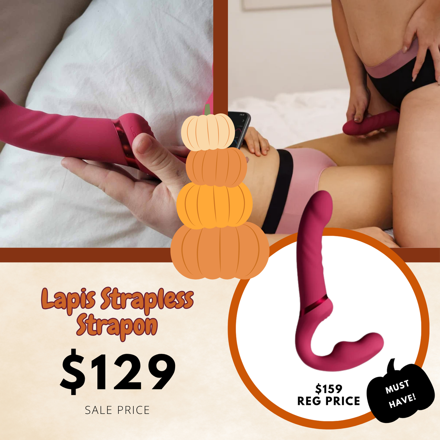 Lapis Strapless Strap On