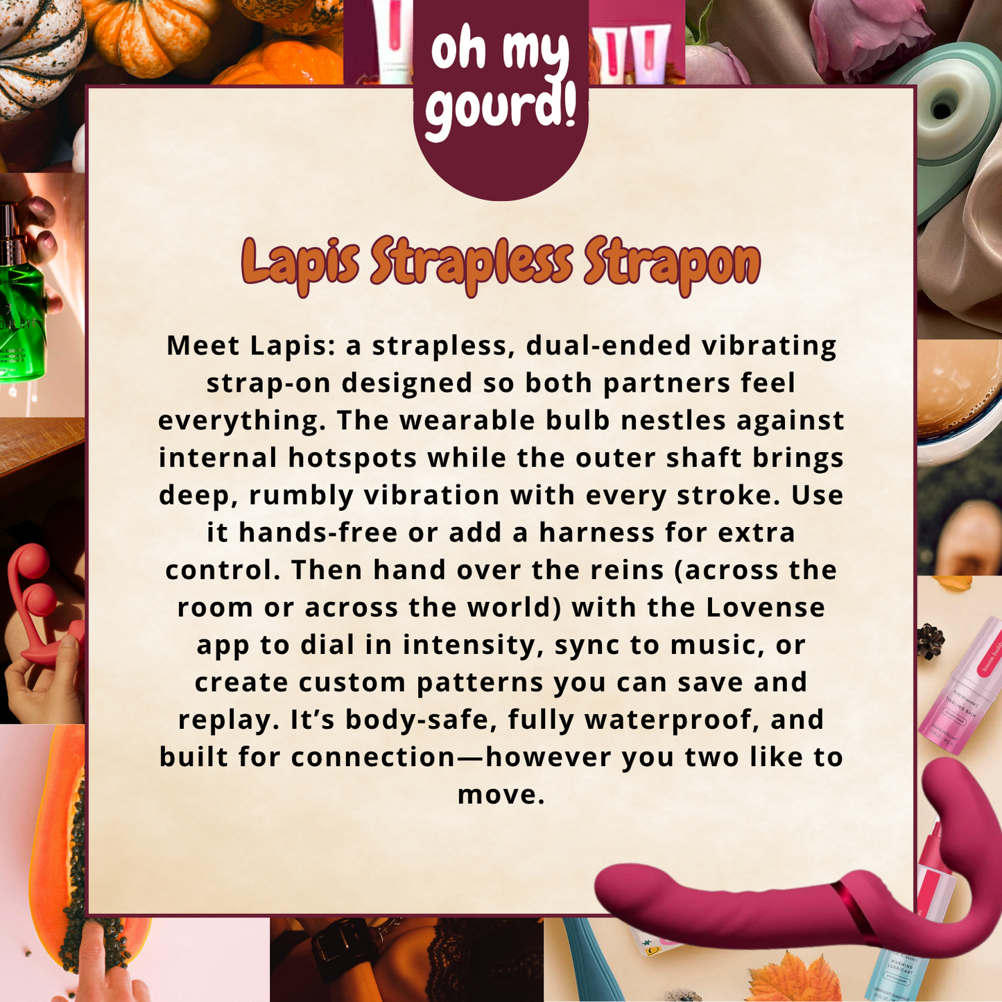 Lapis Strapless Strap On