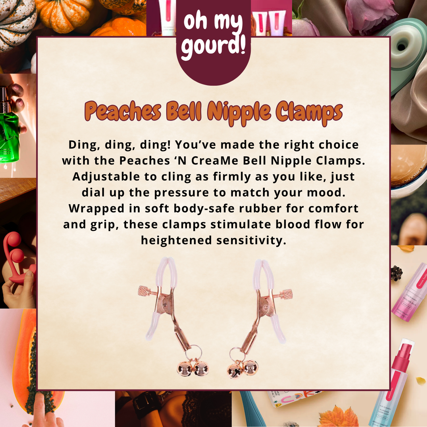 Peaches N Creame Bell Nipple Clamps