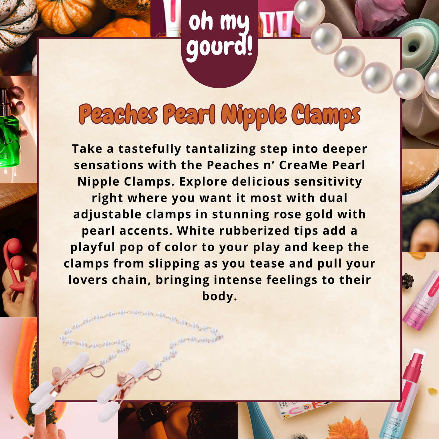 Peaches N Creame Pearl Nipple Clamps