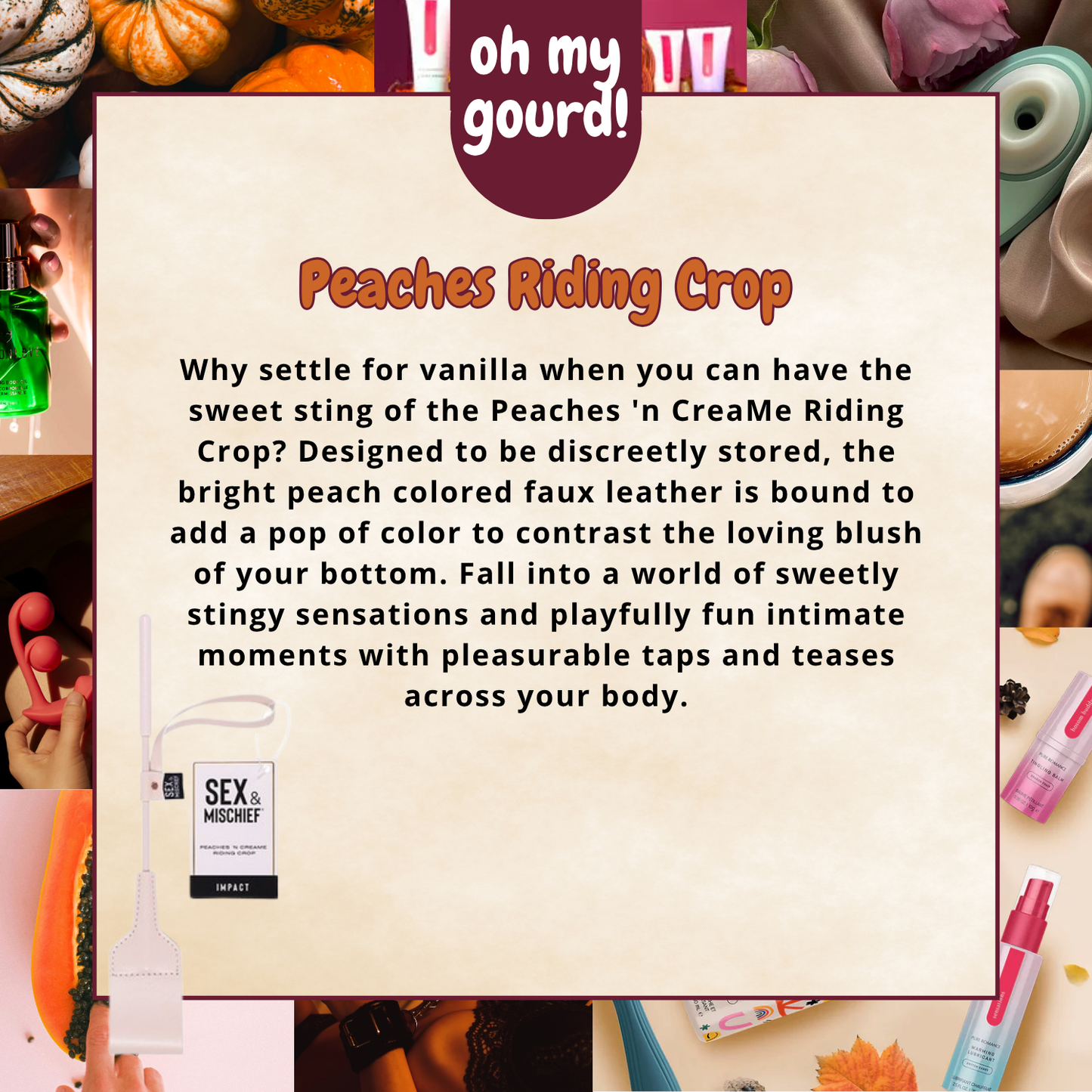 Peaches N Creame Riding Crop