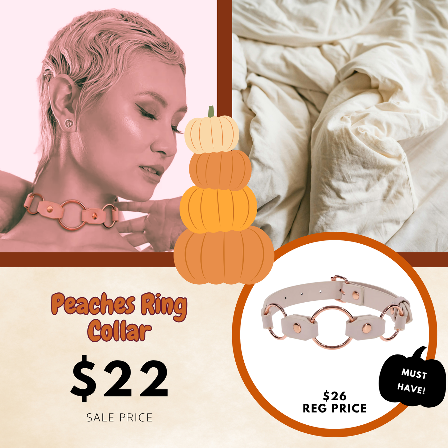 Peaches N Creame Ring Collar